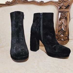 Kensie Velvet Platform Boots